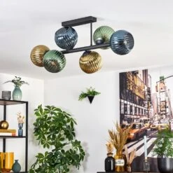 Koyoto Deckenleuchte Glas 15 Cm Blau, Gold, Grün, 6-flammig -Lampe Verkäufe koyoto deckenleuchte glas 15 cm h3940105 11