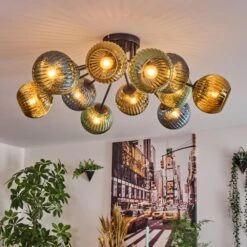 Koyoto Deckenleuchte Glas 15 Cm Blau, Gold, Grün, 12-flammig -Lampe Verkäufe koyoto deckenleuchte glas 15 cm h3953372 10