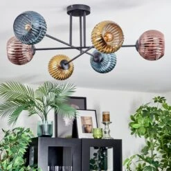 Koyoto Deckenleuchte Glas 15 Cm Blau, Gold, Kupferfarben, 6-flammig -Lampe Verkäufe koyoto deckenleuchte glas 15 cm h3959060 11