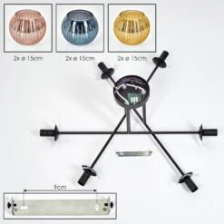 Koyoto Deckenleuchte Glas 15 Cm Blau, Gold, Kupferfarben, 6-flammig -Lampe Verkäufe koyoto deckenleuchte glas 15 cm h3959060 4