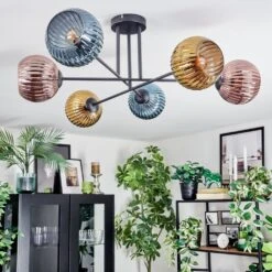 Koyoto Deckenleuchte Glas 15 Cm Blau, Gold, Kupferfarben, 6-flammig -Lampe Verkäufe koyoto deckenleuchte glas 15 cm h3959060 9