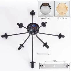 Koyoto Deckenleuchte Glas 15 Cm Bernsteinfarben, Chrom, Rauchfarben, 8-flammig -Lampe Verkäufe koyoto deckenleuchte glas 15 cm h3959220 4