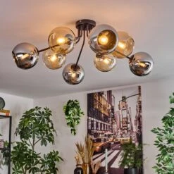 Koyoto Deckenleuchte Glas 15 Cm Bernsteinfarben, Chrom, Rauchfarben, 8-flammig -Lampe Verkäufe koyoto deckenleuchte glas 15 cm h3959220 8