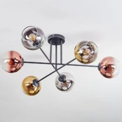 Koyoto Deckenleuchte Glas 15 Cm Chrom, Gold, Klar, Kupferfarben, Rauchfarben, 6-flammig -Lampe Verkäufe koyoto deckenleuchte glas 15 cm h3959312 7