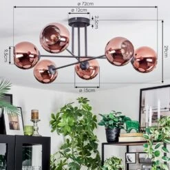 Koyoto Deckenleuchte Glas 15 Cm Kupferfarben, 6-flammig -Lampe Verkäufe koyoto deckenleuchte glas 15 cm h3959350 3