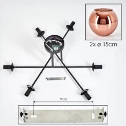 Koyoto Deckenleuchte Glas 15 Cm Kupferfarben, 6-flammig -Lampe Verkäufe koyoto deckenleuchte glas 15 cm h3959350 4