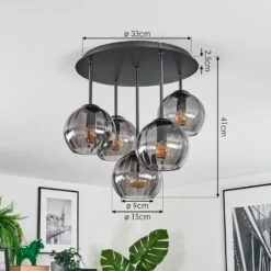Koyoto Deckenleuchte Glas 15 Cm Rauchfarben, 5-flammig -Lampe Verkäufe koyoto deckenleuchte glas 15 cm h3962275 3