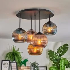 Koyoto Deckenleuchte Glas 15 Cm Blau, Gold, Kupferfarben, 5-flammig -Lampe Verkäufe koyoto deckenleuchte glas 15 cm h3964880 10