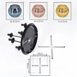 Koyoto Deckenleuchte Glas 15 Cm Blau, Gold, Kupferfarben, 5-flammig -Lampe Verkäufe koyoto deckenleuchte glas 15 cm h3964880 4