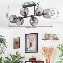 Koyoto Deckenleuchte Glas 15 Cm Rauchfarben, 6-flammig -Lampe Verkäufe koyoto deckenleuchte glas 15 cm h3979068 3