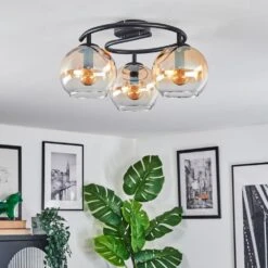 Koyoto Deckenleuchte Glas 15 Cm Bernsteinfarben, Klar, 3-flammig -Lampe Verkäufe koyoto deckenleuchte glas 15 cm h9006800 9