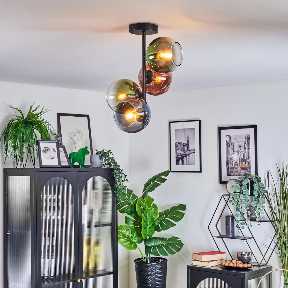 Koyoto Deckenleuchte Glas 15 Cm Blau, Gold, Klar, Kupferfarben, 4-flammig 9 Koyoto Deckenleuchte Glas 15 Cm Blau, Gold, Klar, Kupferfarben, 4-flammig – Bild 7