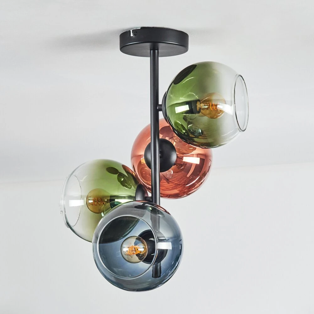 Koyoto Deckenleuchte Glas 15 Cm Blau, Gold, Klar, Kupferfarben, 4-flammig 10 Koyoto Deckenleuchte Glas 15 Cm Blau, Gold, Klar, Kupferfarben, 4-flammig – Bild 8