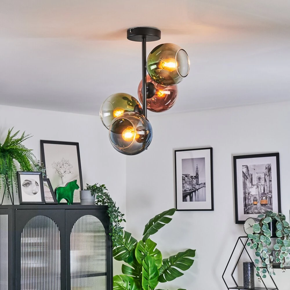 Koyoto Deckenleuchte Glas 15 Cm Blau, Gold, Klar, Kupferfarben, 4-flammig 11 Koyoto Deckenleuchte Glas 15 Cm Blau, Gold, Klar, Kupferfarben, 4-flammig – Bild 9