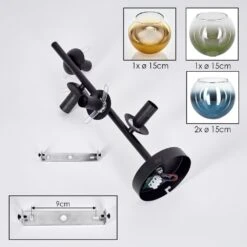 Koyoto Deckenleuchte Glas 15 Cm Blau, Gold, Grün, Klar, 4-flammig -Lampe Verkäufe koyoto deckenleuchte glas 15 cm h9021339 4