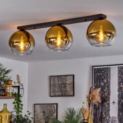 Koyoto Deckenleuchte Glas 25 Cm Gold, Klar, 3-flammig -Lampe Verkäufe koyoto deckenleuchte glas 25 cm h3626917 10