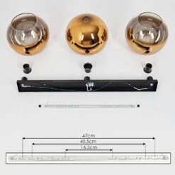 Koyoto Deckenleuchte Glas 25 Cm Gold, Klar, 3-flammig -Lampe Verkäufe koyoto deckenleuchte glas 25 cm h3626917 4