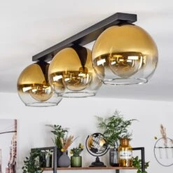 Koyoto Deckenleuchte Glas 25 Cm Gold, Klar, 3-flammig -Lampe Verkäufe koyoto deckenleuchte glas 25 cm h3626917 9