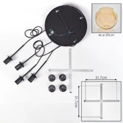 Koyoto Hängeleuchte 20 Cm Bernsteinfarben, 4-flammig -Lampe Verkäufe koyoto haengeleuchte 20 cm h3833186 4