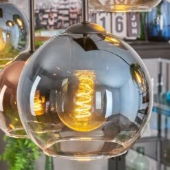 Koyoto Hängeleuchte Glas 15 Cm, 20 Cm Blau, Grün, Klar, Kupferfarben, 6-flammig -Lampe Verkäufe koyoto haengeleuchte glas 15 cm 20 cm h9016502 6