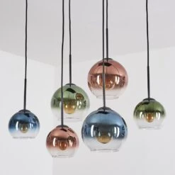 Koyoto Hängeleuchte Glas 15 Cm, 20 Cm Blau, Grün, Klar, Kupferfarben, 6-flammig -Lampe Verkäufe koyoto haengeleuchte glas 15 cm 20 cm h9016502 7