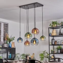 Koyoto Hängeleuchte Glas 15 Cm, 20 Cm Blau, Grün, Klar, Kupferfarben, 6-flammig -Lampe Verkäufe koyoto haengeleuchte glas 15 cm 20 cm h9016502 8