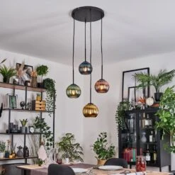 Koyoto Hängeleuchte Glas 15 Cm Blau, Gold, Grün, Kupferfarben, 4-flammig -Lampe Verkäufe koyoto haengeleuchte glas 15 cm h3883488 8