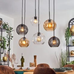 Koyoto Hängeleuchte Glas 20 Cm, 25 Cm Bernsteinfarben, Klar, Rauchfarben, 6-flammig -Lampe Verkäufe koyoto haengeleuchte glas 20 cm 25 cm h3953839 6