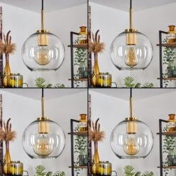 Koyoto Hängeleuchte Glas 20 Cm Gold, Schwarz, 1-flammig -Lampe Verkäufe koyoto haengeleuchte glas 20 cm h3641514 1