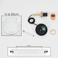 Koyoto Hängeleuchte Glas 20 Cm Gold, Schwarz, 1-flammig -Lampe Verkäufe koyoto haengeleuchte glas 20 cm h3641514 4