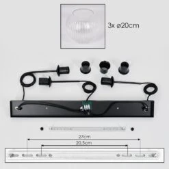 Koyoto Hängeleuchte Glas 20 Cm Klar, 3-flammig -Lampe Verkäufe koyoto haengeleuchte glas 20 cm h3871812 4