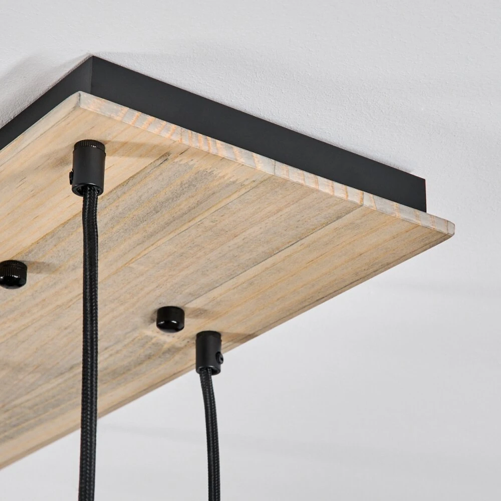 Koyoto Hängeleuchte Glas 20 Cm Naturfarben, Schwarz, 8-flammig 14 Koyoto Hängeleuchte Glas 20 Cm Naturfarben, Schwarz, 8-flammig – Bild 12