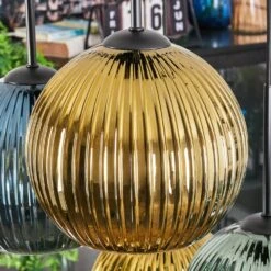 Koyoto Hängeleuchte Glas 20 Cm Blau, Gold, Grün, 6-flammig -Lampe Verkäufe koyoto haengeleuchte glas 20 cm h9027317 5