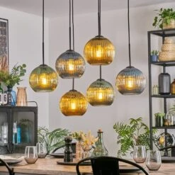 Koyoto Hängeleuchte Glas 20 Cm Blau, Gold, Grün, 6-flammig -Lampe Verkäufe koyoto haengeleuchte glas 20 cm h9027317 6