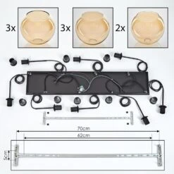 Koyoto Hängeleuchte Glas 25cm, 20cm, 15cm Bernsteinfarben, 8-flammig -Lampe Verkäufe koyoto haengeleuchte glas 25cm 20cm 15cm h3717455 4