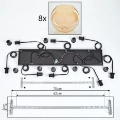 Koyoto Hängeleuchte Glas 25cm Bernsteinfarben, 8-flammig -Lampe Verkäufe koyoto haengeleuchte glas 25cm h3631911 4