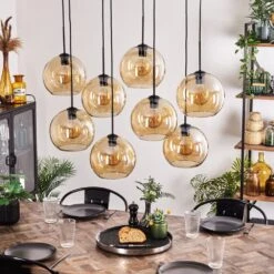 Koyoto Hängeleuchte Glas 25cm Bernsteinfarben, 8-flammig -Lampe Verkäufe koyoto haengeleuchte glas 25cm h3631911 9