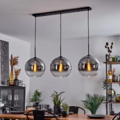 Koyoto Hängeleuchte Glas 30 Cm Klar, Rauchfarben, 3-flammig -Lampe Verkäufe koyoto haengeleuchte glas 30 cm h3622797 8