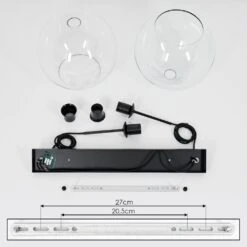 Koyoto Hängeleuchte Glas 30 Cm Klar, 2-flammig -Lampe Verkäufe koyoto haengeleuchte glas 30 cm h3628942 4