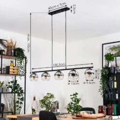 Koyoto Pendelleuchte Glas 15 Cm Chrom, Klar, Rauchfarben, 5-flammig -Lampe Verkäufe koyoto pendelleuchte glas 15 cm h3976470 3