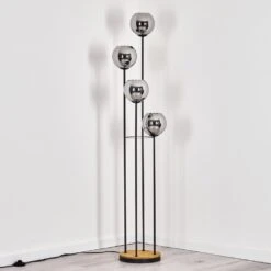 Koyoto Stehleuchte Glas 15 Cm Holz Dunkel, Schwarz, 4-flammig -Lampe Verkäufe koyoto stehleuchte glas 15 cm h3869772 7