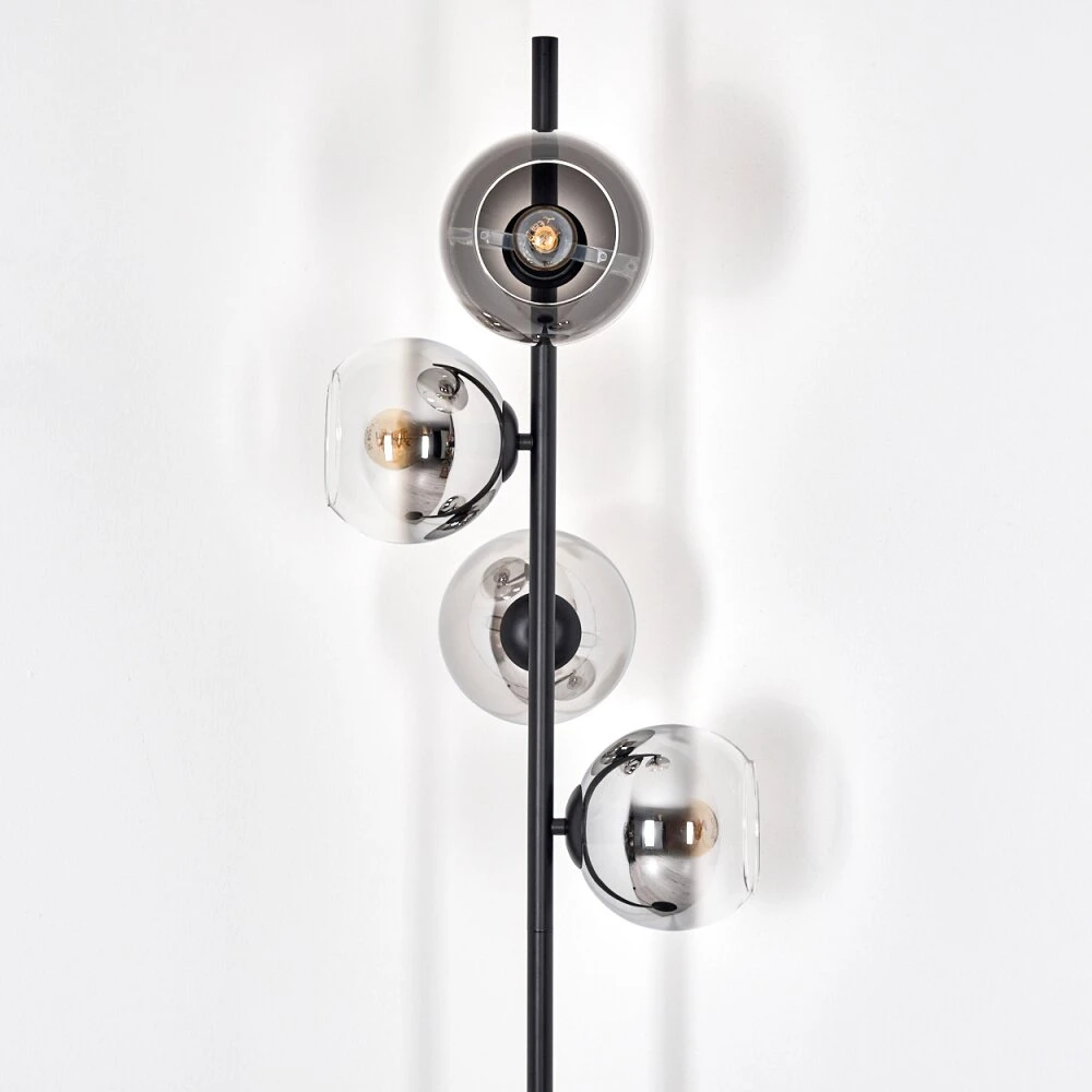 Koyoto Stehleuchte Glas 15 Cm Chrom, Klar, Rauchfarben, 4-flammig 10 Koyoto Stehleuchte Glas 15 Cm Chrom, Klar, Rauchfarben, 4-flammig – Bild 8