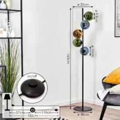 Koyoto Stehleuchte Glas 15 Cm Blau, Gold, Grün, 5-flammig -Lampe Verkäufe koyoto stehleuchte glas 15 cm h9043089 3