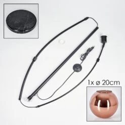 Koyoto Stehleuchte Glas 20 Cm Schwarz, 1-flammig -Lampe Verkäufe koyoto stehleuchte glas 20 cm h3943755 4