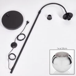 Koyoto Stehleuchte Glas 25 Cm Chrom, Rauchfarben, 1-flammig -Lampe Verkäufe koyoto stehleuchte glas 25 cm h3821725 4