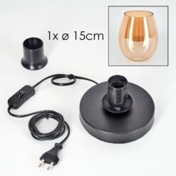 Koyoto Tischleuchte Glas 15 Cm Bernsteinfarben, 1-flammig -Lampe Verkäufe koyoto tischleuchte glas 15 cm h3781579 4