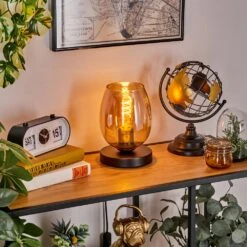 Koyoto Tischleuchte Glas 15 Cm Bernsteinfarben, 1-flammig -Lampe Verkäufe koyoto tischleuchte glas 15 cm h3781579 6