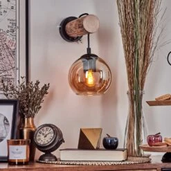 Koyoto Wandleuchte Glas 15 Cm Naturfarben, Schwarz, 1-flammig -Lampe Verkäufe koyoto wandleuchte glas 15 cm h3759776 10