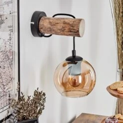 Koyoto Wandleuchte Glas 15 Cm Naturfarben, Schwarz, 1-flammig -Lampe Verkäufe koyoto wandleuchte glas 15 cm h3759776 11