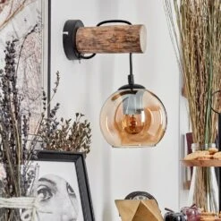 Koyoto Wandleuchte Glas 15 Cm Naturfarben, Schwarz, 1-flammig -Lampe Verkäufe koyoto wandleuchte glas 15 cm h3759776 9